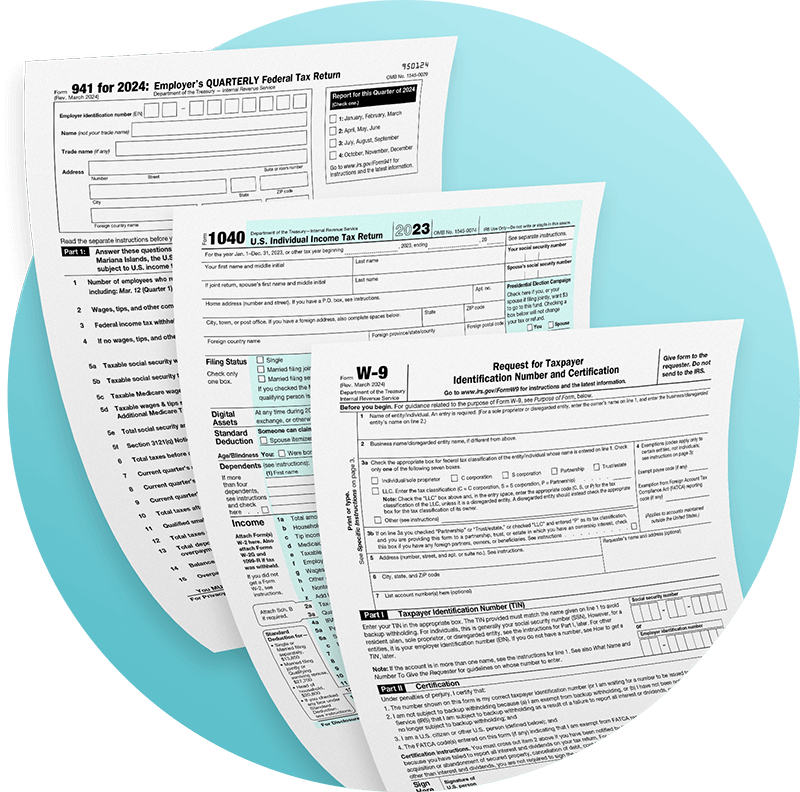 three tax documents